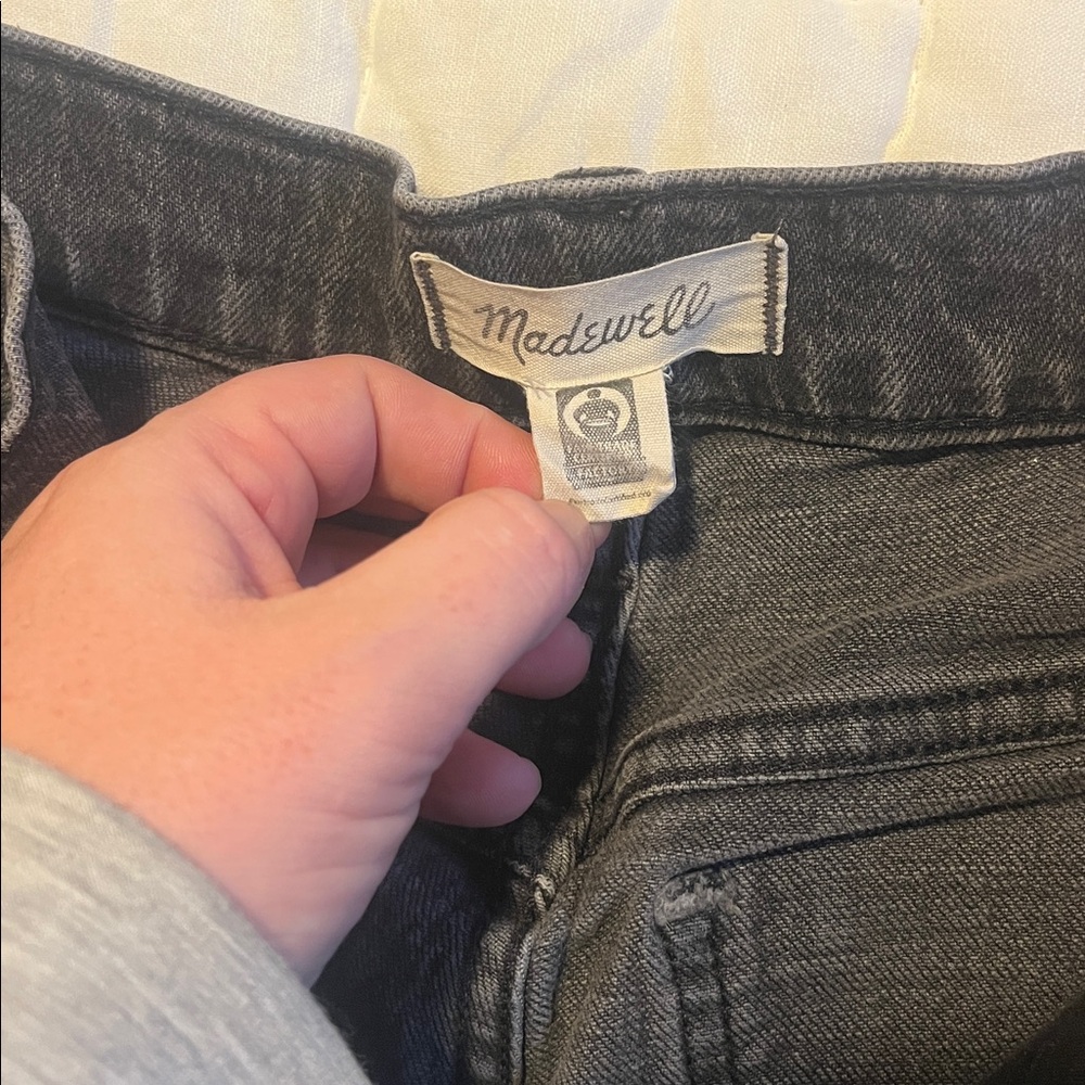 Madewell Women's Dark Gray/Black Straight Leg Jeans - Picture 2 of 5
